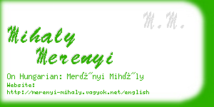 mihaly merenyi business card